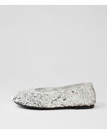 Linni Silver Sequin Ballet Flats