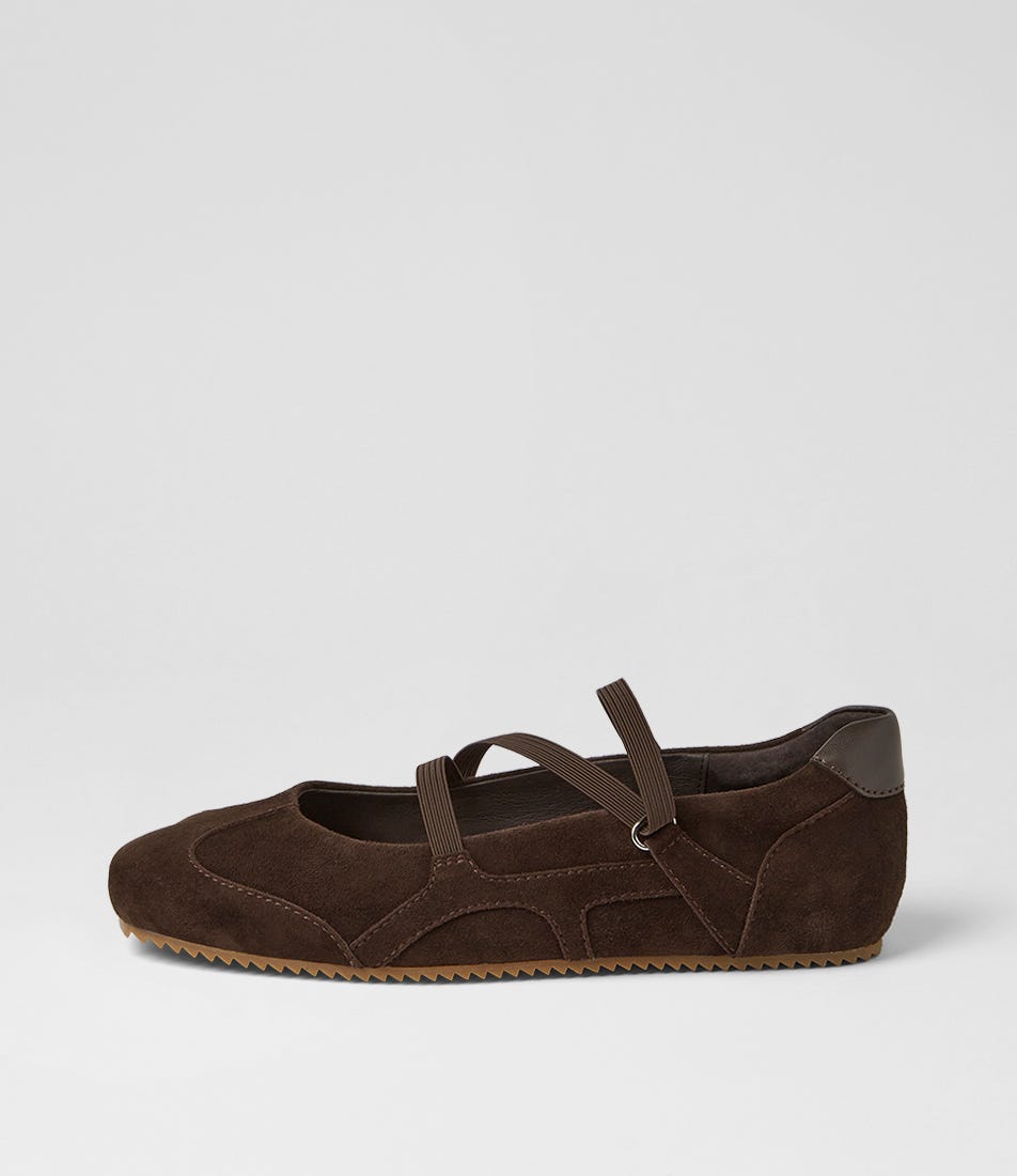 Letime Choc Suede Ballet Flats