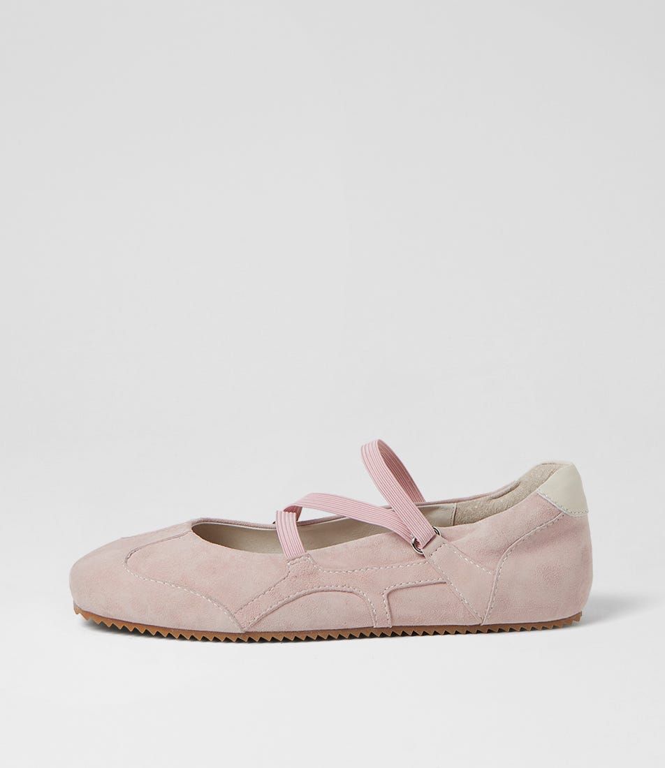 Letime Pale Pink Suede Ballet Flats
