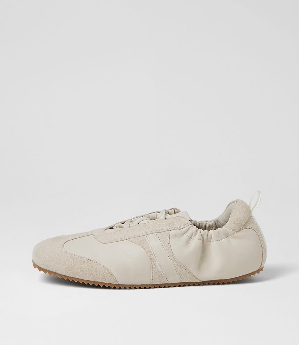 Loew Cream Suede Leather Sneakers