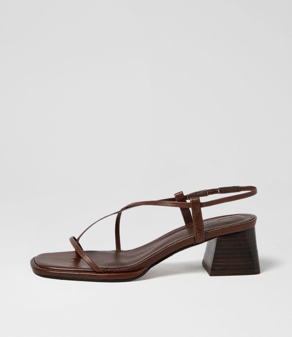 Marcello Choc Vintage Dark Brown Leather Sandals