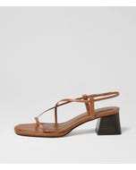 Marcello Cognac Vintage Dark Brown Leather Sandals
