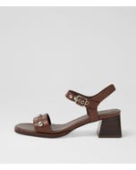 Mariell Choc Vintage Dark Brown Leather Sandals