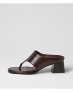 Marte Choc Dark Brown Leather Sandals