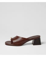 Mathila Choc Vintage Dark Brown Leather Sandals