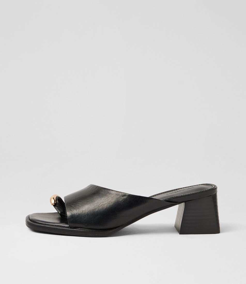 Mathila Black Vintage Leather Sandals