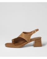 Micaela Tan Natural Suede Sandals
