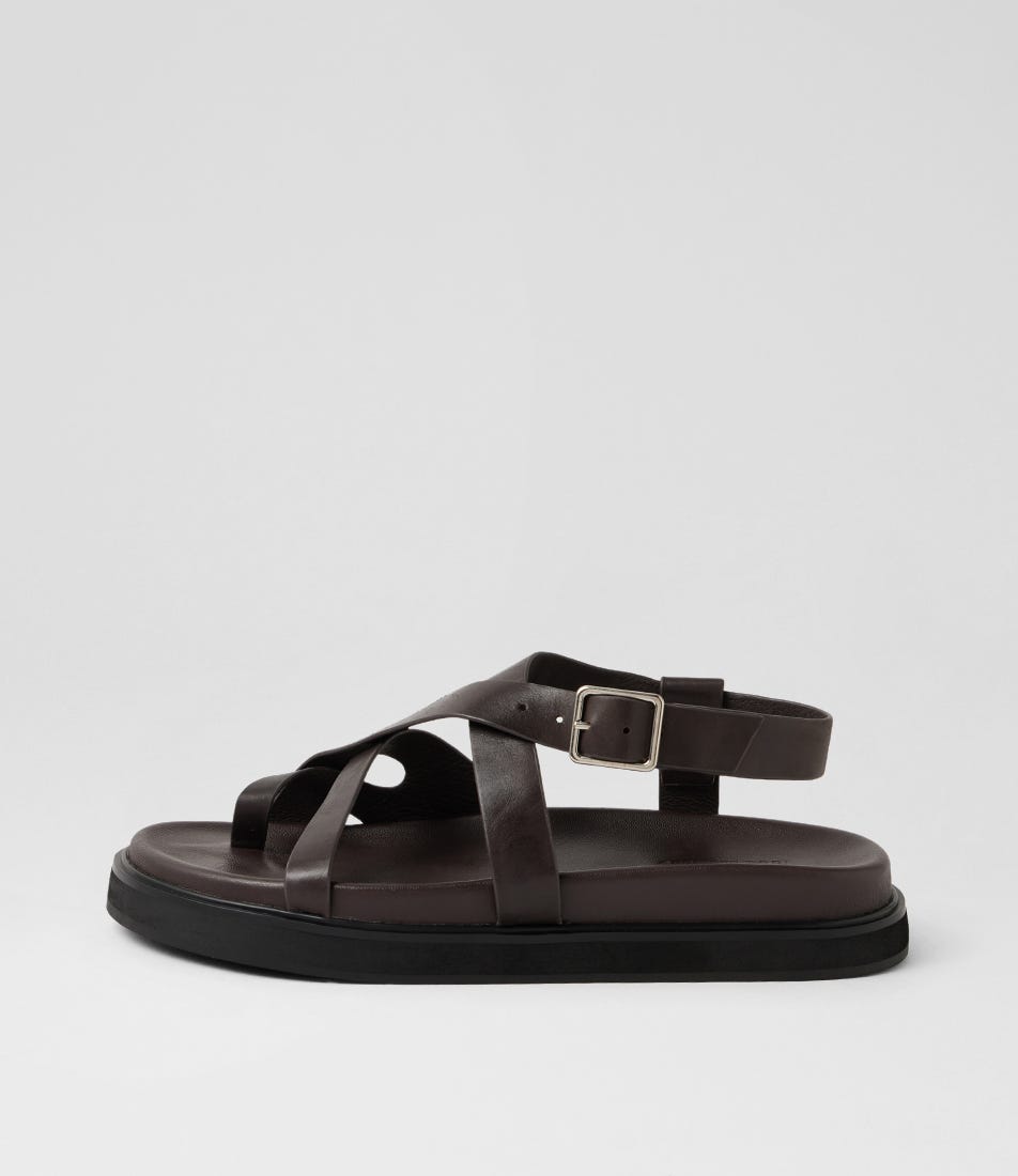 Meyne Choc Leather Sandals