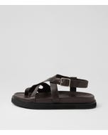Meyne Choc Leather Sandals