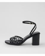 Naede Black Patent Leather Sandals