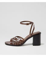 Naede Choc Black Patent Leather Sandals
