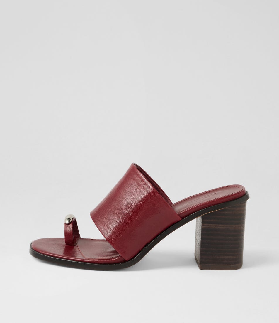 Nari Bordeaux Vintage Dark Brown Leather Sandals