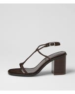 Neun Choc Dark Brown Suede Sandals