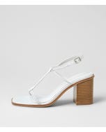 Neun White Natural Leather Sandals