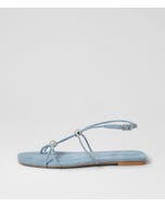 Rahi Pale Blue Silver Suede Sandals
