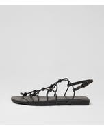 Rammi Black Leather Sandals