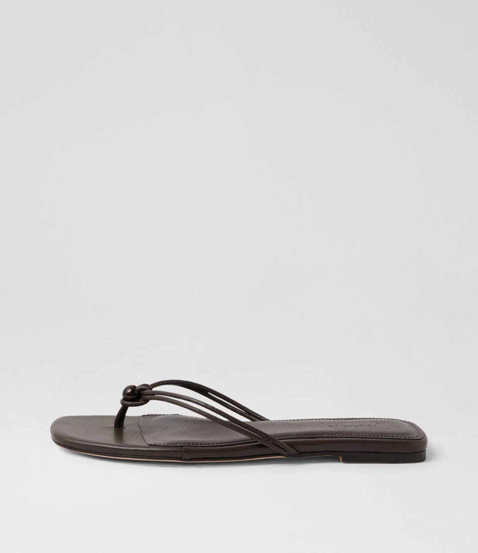 Rianni Dark Brown Leather Thongs