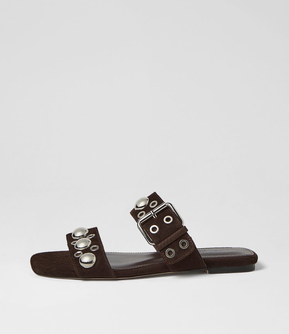 Rixoni Choc Suede Slides