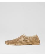 Reffie Gold Gem Mesh Slip Ons
