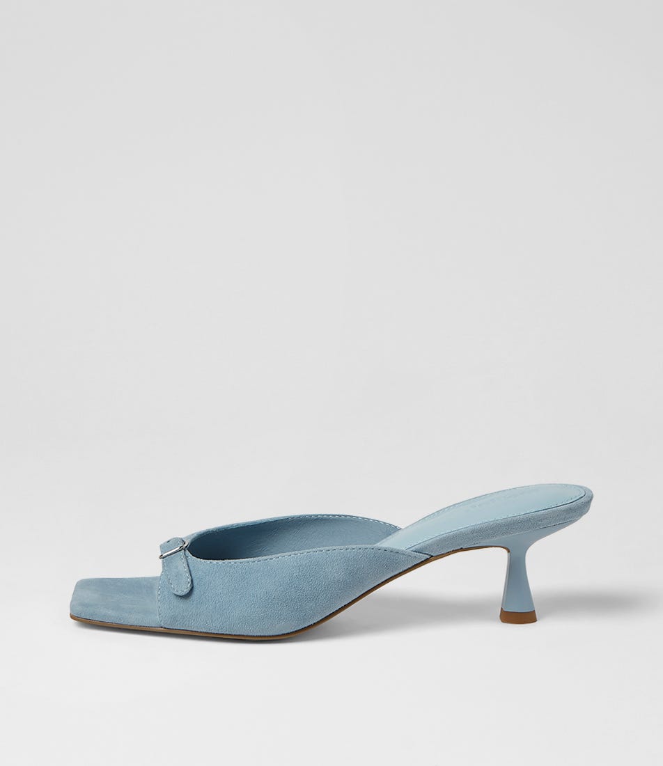 Tendeer Pale Blue Suede Sandals