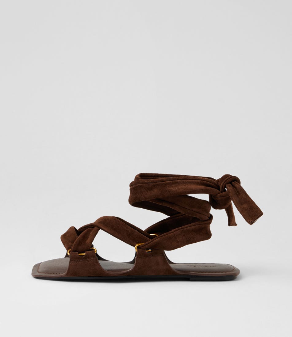 Manea Tiramisu Suede Strappy Sandals