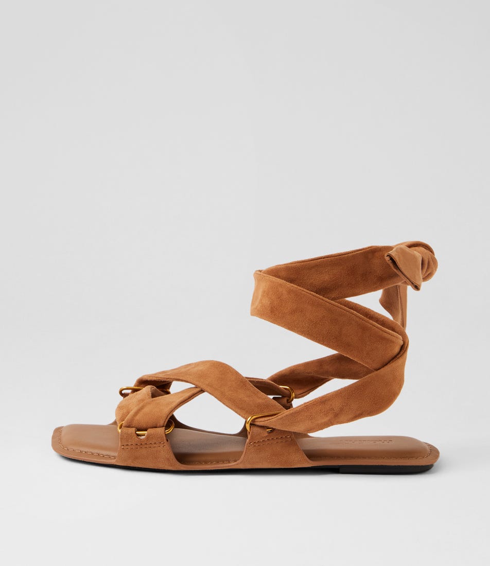 Manea Tan Suede Sandals
