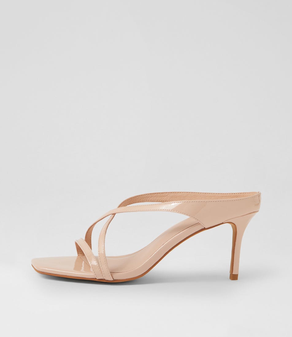 Passione Nude Patent Leather Sandals