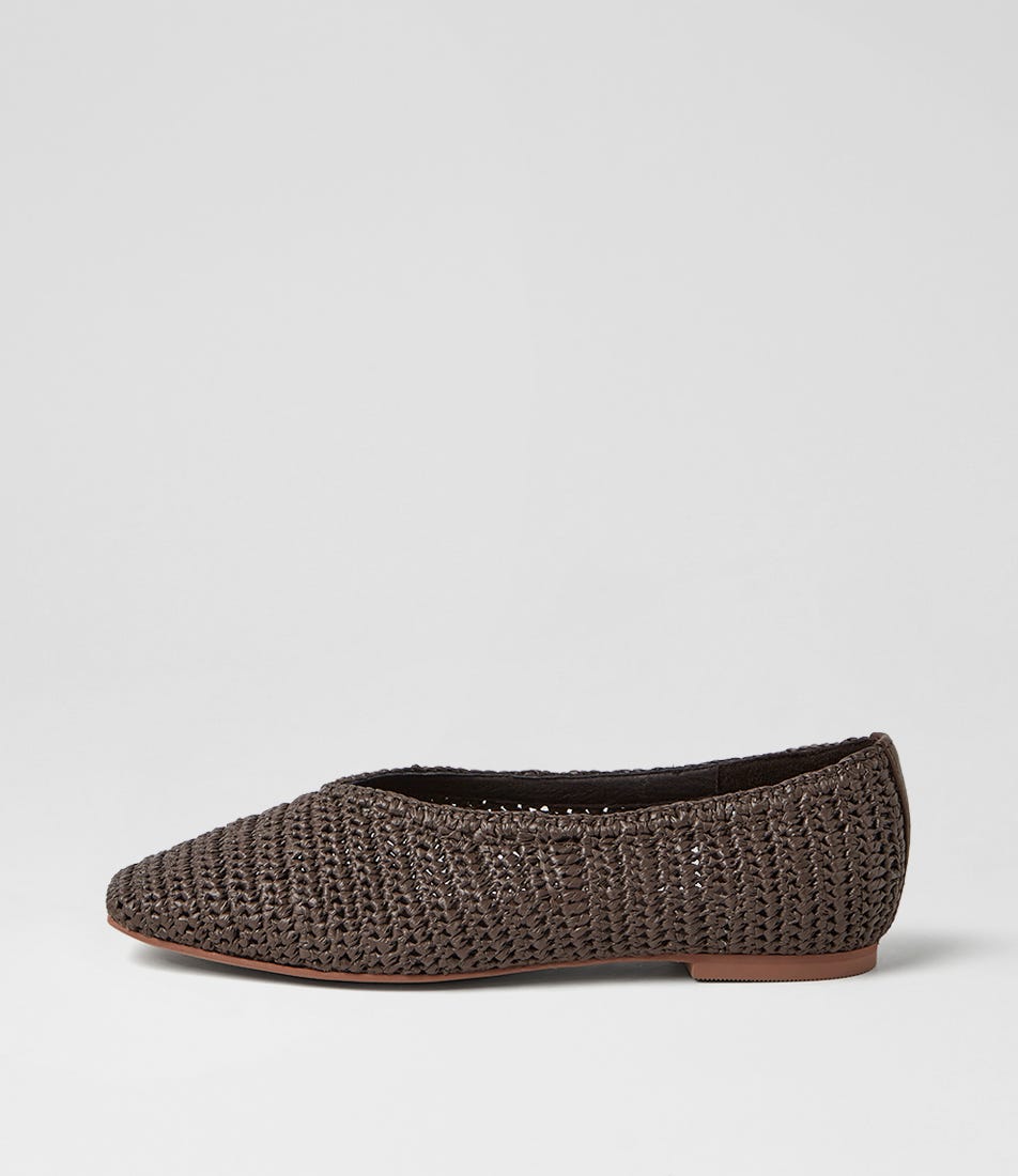 Tarri Choc Woven Ballet Flats
