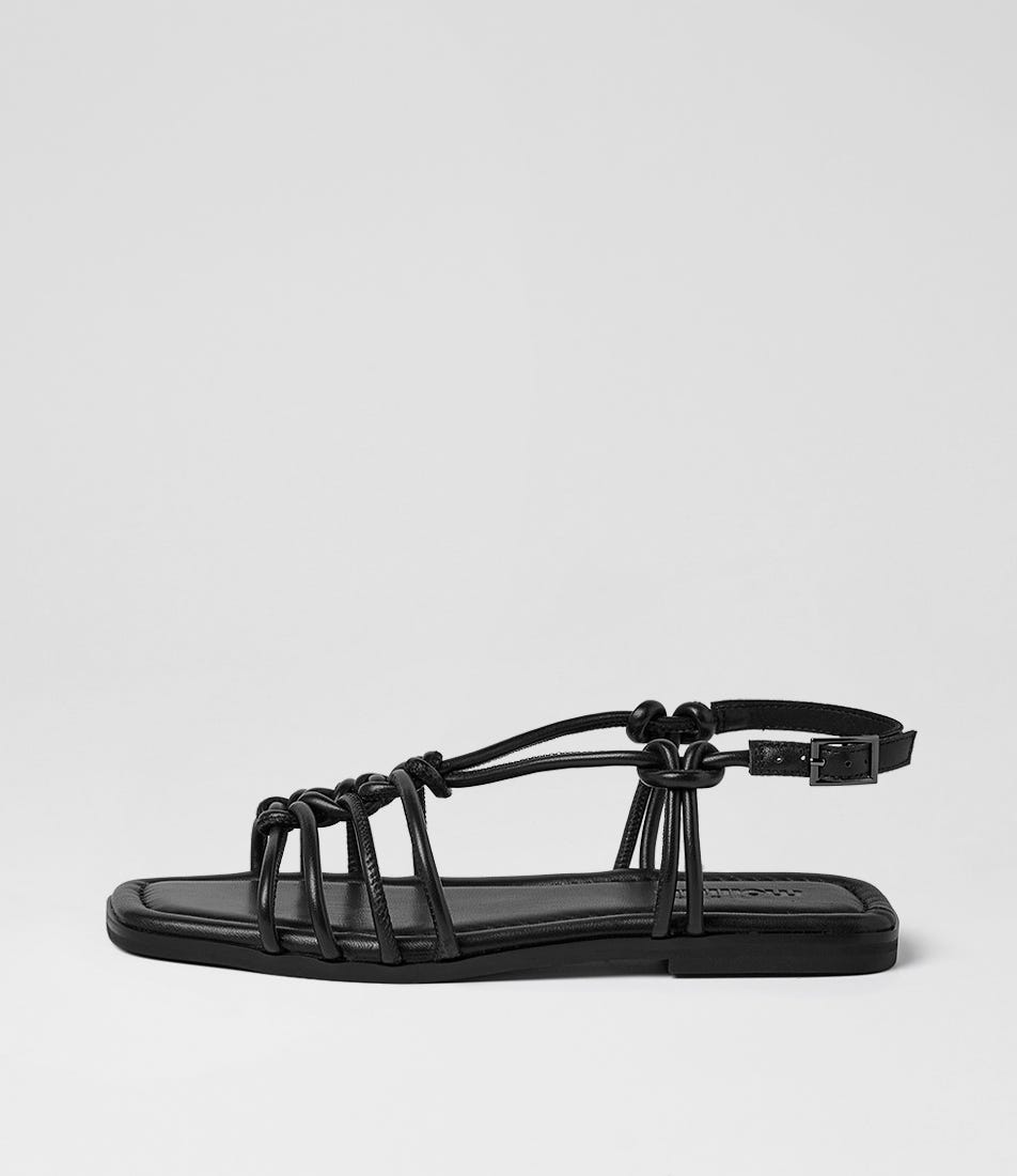 Alo Black Leather Sandals