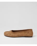 Tivelle Light Choc Suede Ballet Flats