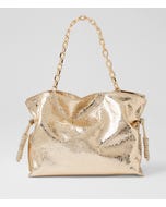 Della Gold Chain Leather Handbag