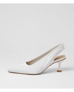Foreva White Satin Heels
