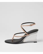 Soule Dark Nude Patent Leather Sandals