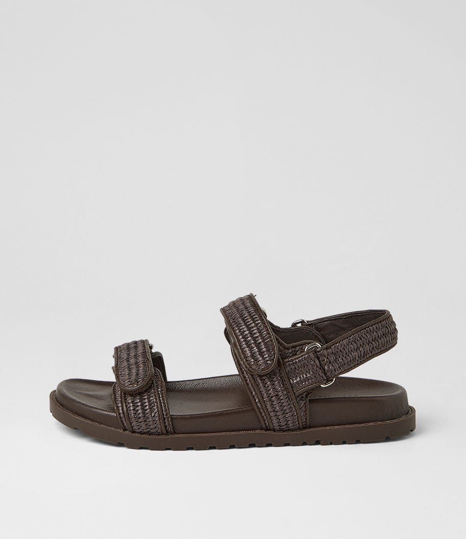 Brimer Choc Woven Leather Sandals