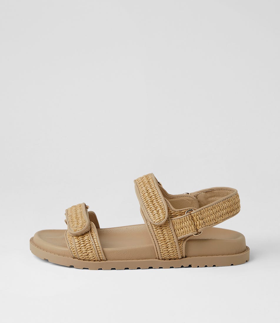 Brimer Natural Woven Leather Sandals