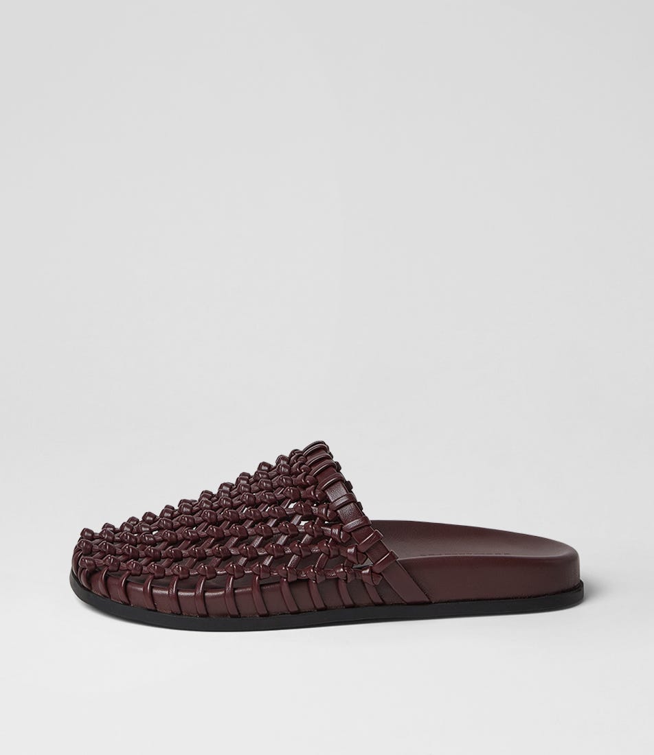 Hespressa Burgundy Leather Mules