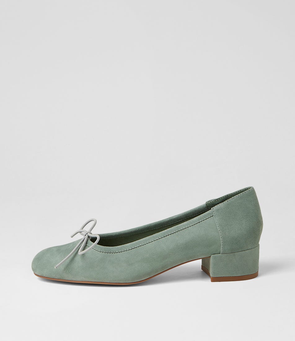Jeahe Seafoam Suede Heels