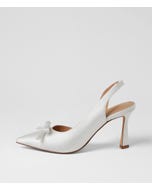 Tiaro White Satin Heels