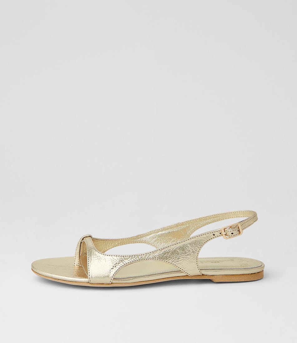 Doew Gold Foil Leather Sandals