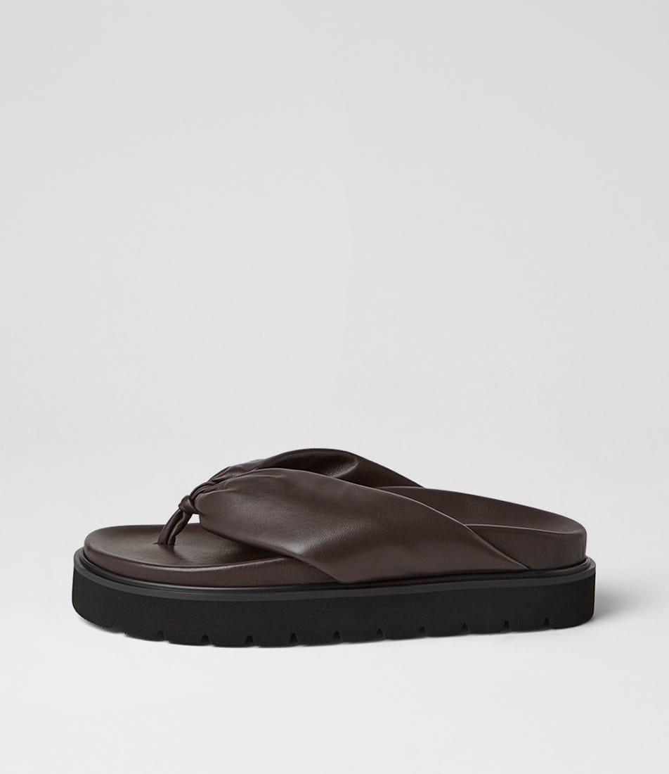 Meigh Choc Leather Thongs