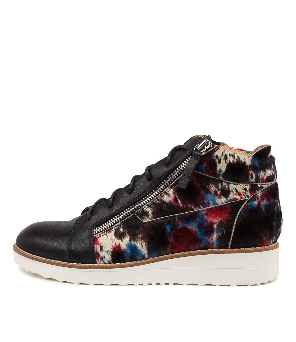 Orra Navy Blue Mix Leather Pony by Top End | Shop Online at Mollini